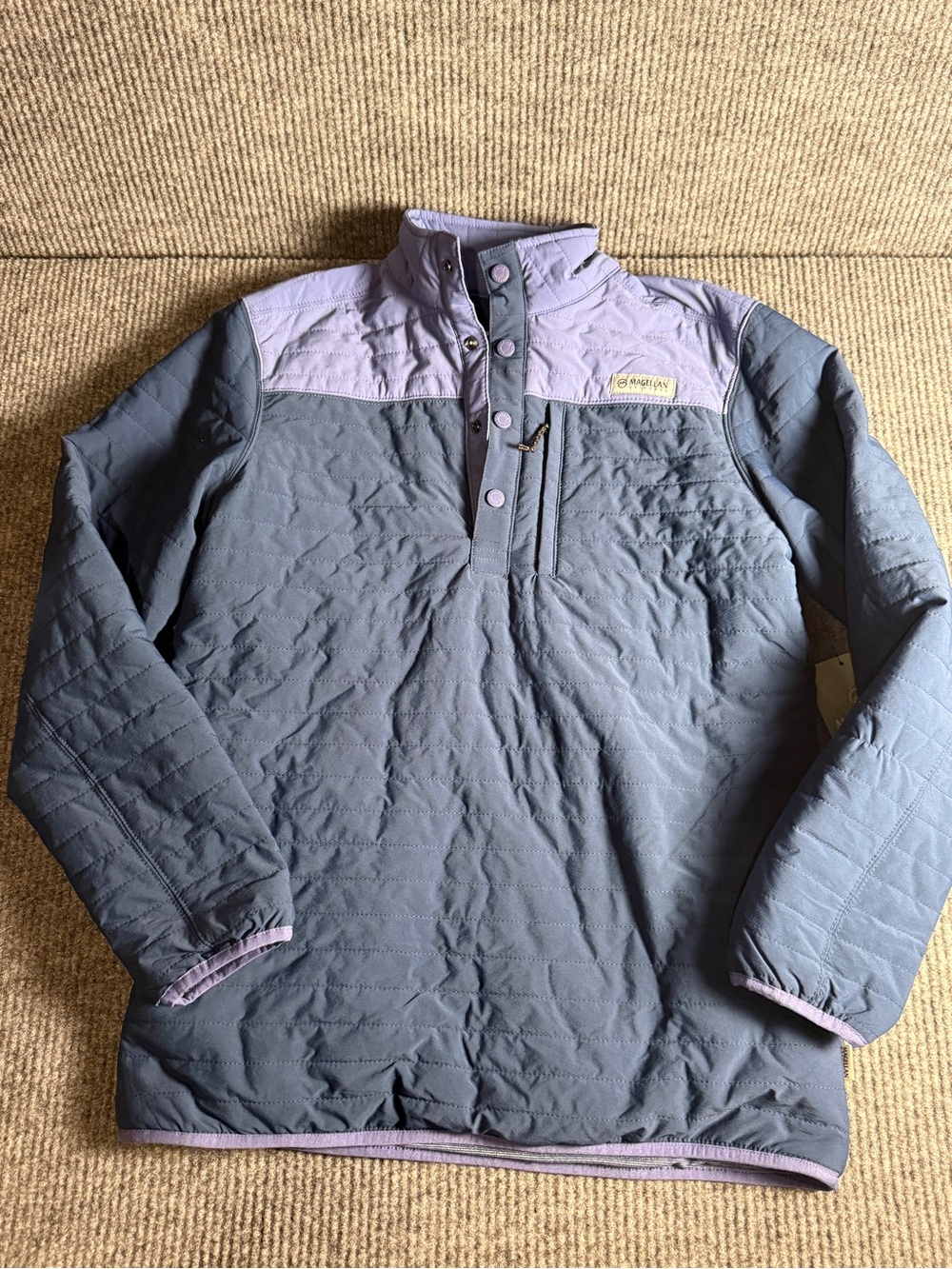 Men’s Magellan Outdoors Campfire Quilted Snap Pullover Jacket Size Small NWT